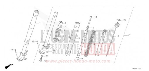 FRONT FORK (1) CRF1100A2M de 2021
